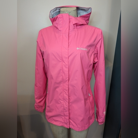 Columbia Waterproof Hooded Jacket pink women's size M - Picture 3 of 17